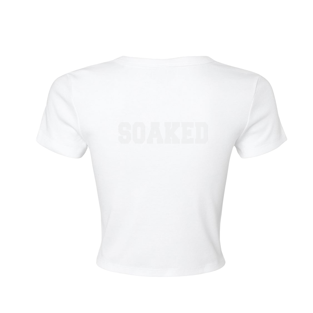 Soaked Baby Tee Back Dry